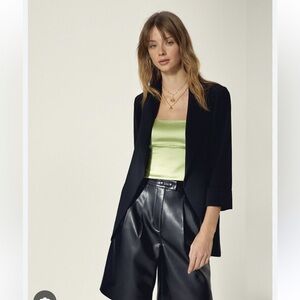 Aritzia Wilfred chevalier jacket black open blazer‎ Size Small